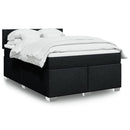kontinentalseng med madras 140x190 cm stof sort