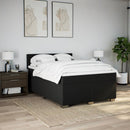kontinentalseng med madras 140x190 cm stof sort