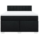 kontinentalseng med madras 140x190 cm stof sort