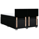 kontinentalseng med madras 140x190 cm stof sort