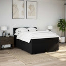 kontinentalseng med madras 140x190 cm stof sort