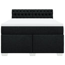 kontinentalseng med madras 140x190 cm stof sort