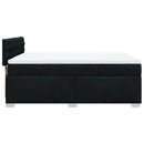 kontinentalseng med madras 140x190 cm stof sort