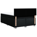 kontinentalseng med madras 140x200 cm stof sort