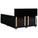 kontinentalseng med madras 140x200 cm stof sort