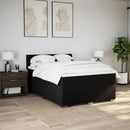 kontinentalseng med madras 140x200 cm stof sort