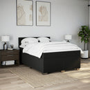 kontinentalseng med madras 160x200 cm stof sort