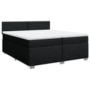 kontinentalseng med madras 200x200 cm stof sort