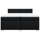 kontinentalseng med madras 200x200 cm stof sort