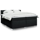 kontinentalseng med madras 200x200 cm stof sort