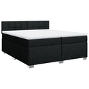 kontinentalseng med madras 200x200 cm stof sort