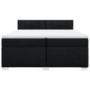 kontinentalseng med madras 200x200 cm stof sort