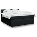 kontinentalseng med madras 200x200 cm stof sort