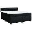 kontinentalseng med madras 200x200 cm stof sort