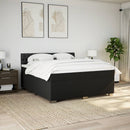 kontinentalseng med madras 200x200 cm stof sort