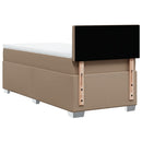 kontinentalseng 80x200 cm kunstlæder cappuccinofarvet