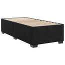 kontinentalseng med madras 100x200 cm fløjl sort