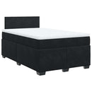 kontinentalseng med madras 120x190 cm velour sort