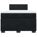 kontinentalseng med madras 120x190 cm velour sort