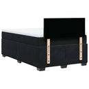 kontinentalseng med madras 120x190 cm velour sort