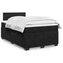 kontinentalseng med madras 120x190 cm velour sort