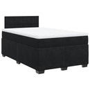 kontinentalseng med madras 120x190 cm velour sort