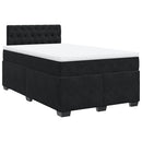 kontinentalseng med madras 120x190 cm velour sort
