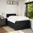 kontinentalseng med madras 120x190 cm velour sort