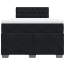 kontinentalseng med madras 120x190 cm velour sort