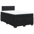 kontinentalseng med madras 120x190 cm velour sort