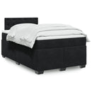 kontinentalseng med madras 120x190 cm velour sort