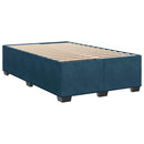 kontinentalseng 120x200 cm fløjl mørkeblå