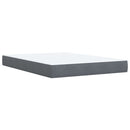 kontinentalseng med madras 140x190 cm fløjl mørkegrå