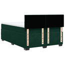 kontinentalseng med madras 140x200 cm fløjl mørkegrøn