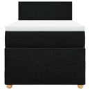 kontinentalseng med madras 80x200 cm stof sort