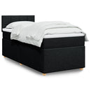kontinentalseng med madras 80x200 cm stof sort