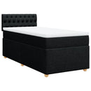 kontinentalseng med madras 80x200 cm stof sort