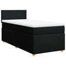 kontinentalseng med madras 90x190 cm stof sort