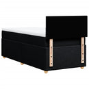 kontinentalseng med madras 90x190 cm stof sort