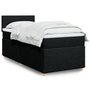 kontinentalseng med madras 90x190 cm stof sort