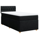 kontinentalseng med madras 90x190 cm stof sort