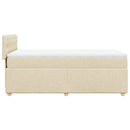 kontinentalseng med madras 90x190 cm stof cremefarvet