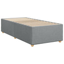 kontinentalseng med madras 90x190 cm stof lysegrå