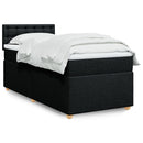 kontinentalseng med madras 90x190 cm stof sort