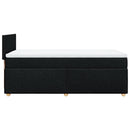 kontinentalseng med madras 90x200 cm stof sort