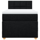 kontinentalseng med madras 90x200 cm stof sort