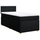 kontinentalseng med madras 100x200 cm stof sort