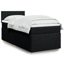 kontinentalseng med madras 100x200 cm stof sort