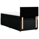 kontinentalseng med madras 100x200 cm stof sort