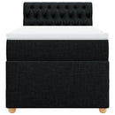 kontinentalseng med madras 100x200 cm stof sort